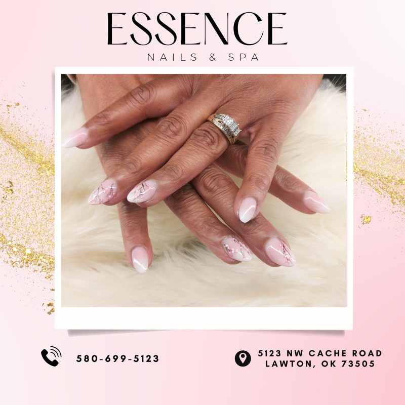 Elegant French manicure with white tips at nail salon 73505