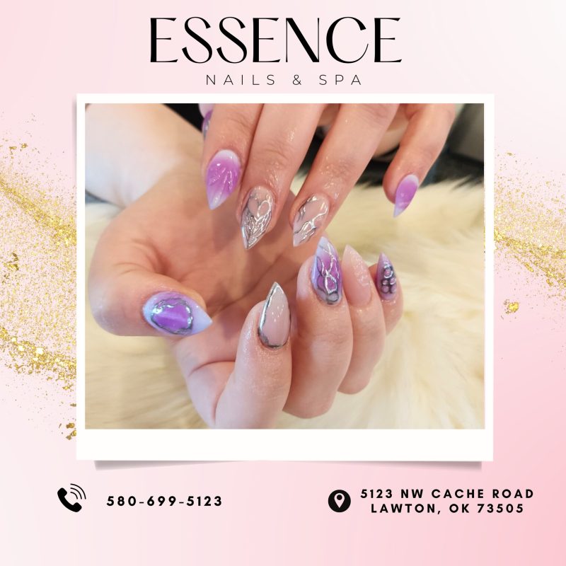 Latest manicure trends including metallic finishes and seasonal nail art at nail salon 73505